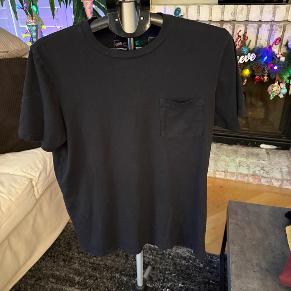 Iron & Resin Black Men's Pocket Tee Shirt